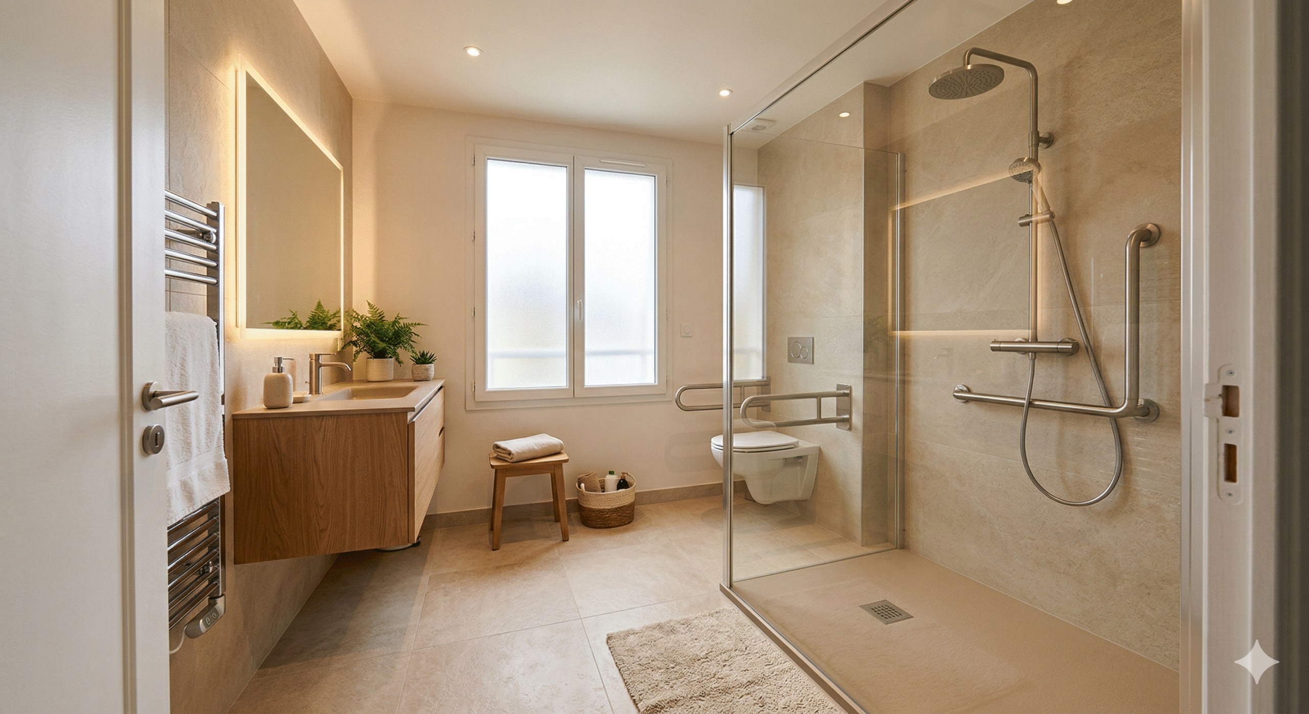 Aide financement douche PMR senior salle de bain accessible MaPrimeAdapt 2026