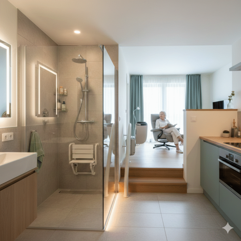 aide pour douche senior